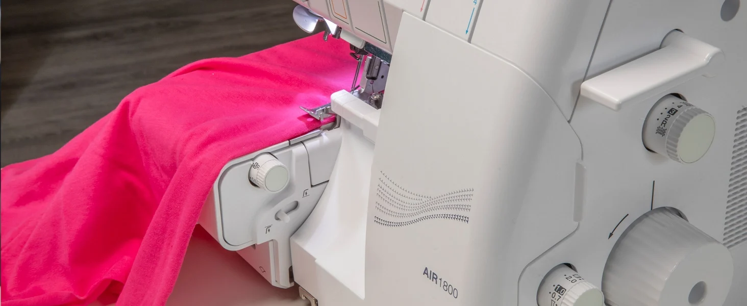 Rolled hem sample created on AIR1800